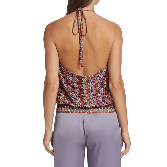 NWT Ramy Brook Adda Zig Zag Open Knit Halter Top in Soho Multi Size Medium - Picture 5 of 16